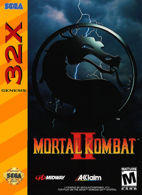 Front cover for Mortal Kombat II on the Sega 32X.