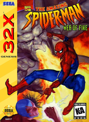 Front cover for Spiderman: Web of Fire for the Sega 32X.