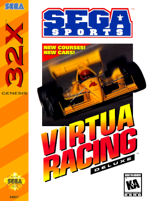 Front cover for Virtua Racing Deluxe on the Sega 32X.