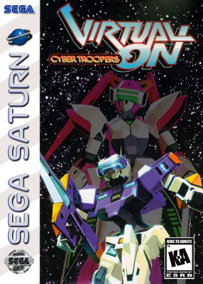 Front cover for Virtual On: Cyber Troopers on the Sega Saturn.