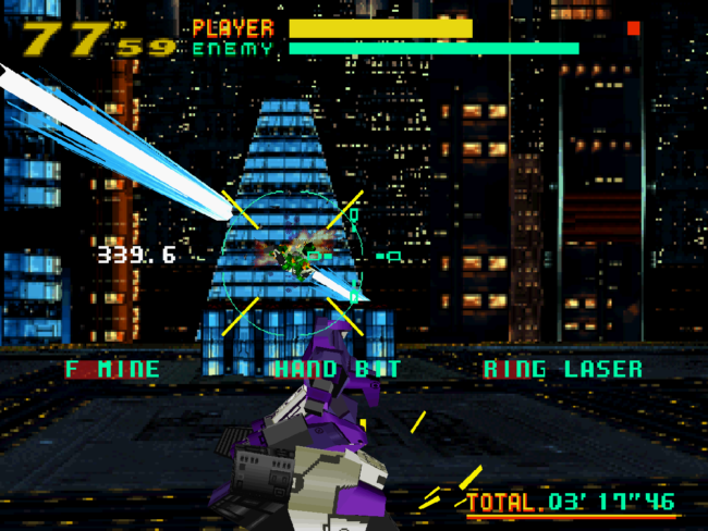 Fighting against an opponent in a city based stage.