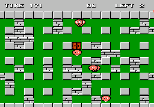 Revealing a locked door by defeating foes.