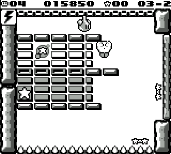 The ball transforms into Kirby in one of the later stages.