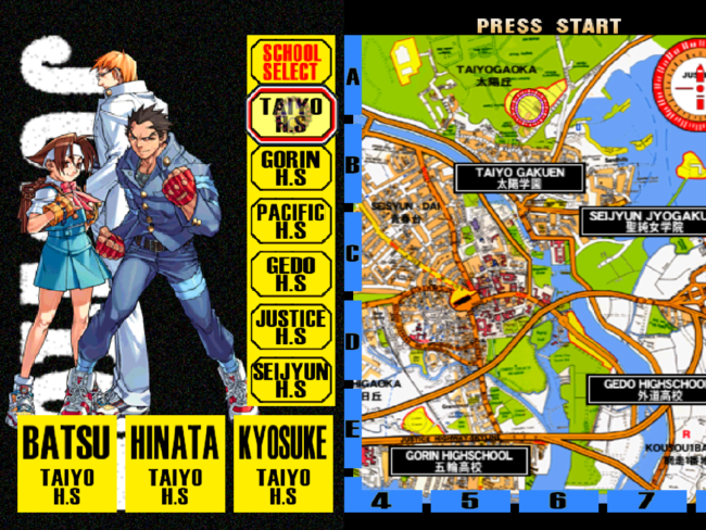 Project Justice's character select screen.