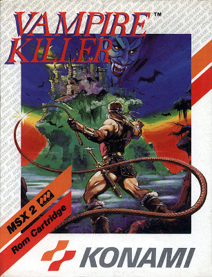 Front cover for Vampire Killer on the MSX.