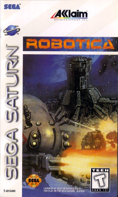 Front cover for Robotica on the Sega Saturn.