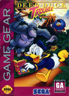 Front cover for Donald Duck in Deep Duck Trouble for the Sega Game Gear.