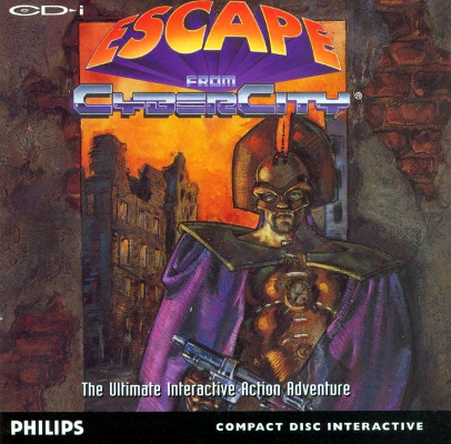 Front cover for Escape From Cyber City for the Phillips CD-i.