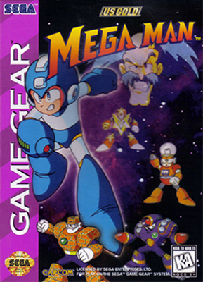 Front cover for Mega Man on the Sega Game Gear.