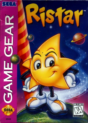 Front cover for Ristar for the Sega Game Gear.