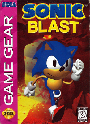Front cover for Sonic Blast on the Sega Game Gear.
