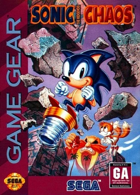 Front cover for Sonic Chaos on the Sega Game Gear.