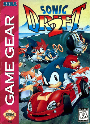 Front cover for Sonic Drift 2 for the Sega Game Gear.