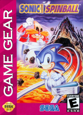 Front cover for Sonic Spinball for the Sega Game Gear.