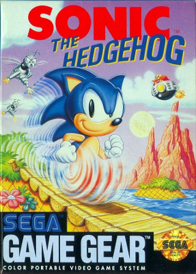 Front cover for Sonic the Hedgehog for the Sega Game Gear.