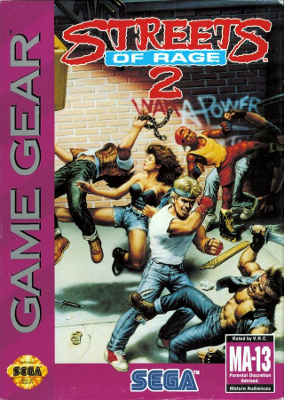 Front cover for Streets of Rage 2 for the Sega Game Gear.