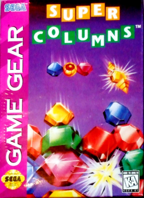 Front cover for Super Columns for the Sega Game Gear.