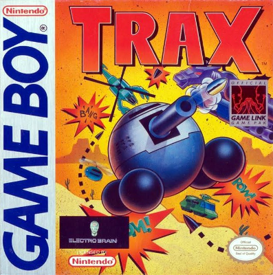Front cover for TRAX for the Nintendo Game Boy.