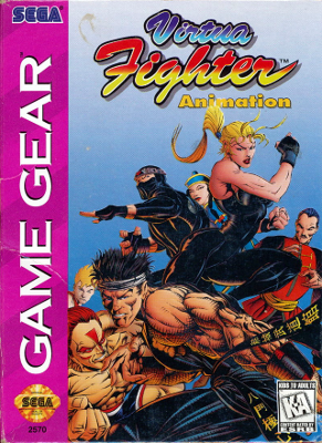 Front cover for Virtua Fighter Animation for the Sega Game Gear.
