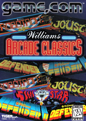 Front cover for Williams Arcade Classics for the Tiger Game.com.
