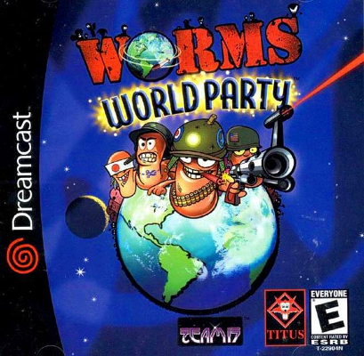 Front cover for Worms World Party for the Sega Dreamcast.