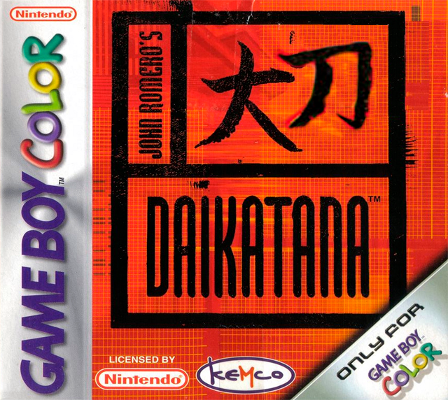 Front cover for Daikatana for the Game Boy Color.