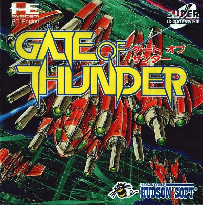 Front cover for Gate of Thunder for the Turbografx-CD.