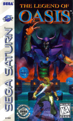 Front cover for Legend of Oasis on the Sega Saturn.
