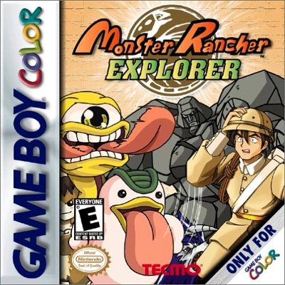 Front cover for Monster Rancher Explorer for the Game Boy Color.