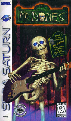 Front cover for Mr. Bones for the Sega Saturn.