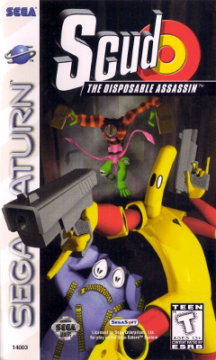 Front cover for Scud: The Disposable Assassin for the Sega Saturn.