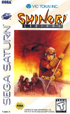 Front cover for Shinobi Legions for the Sega Saturn.