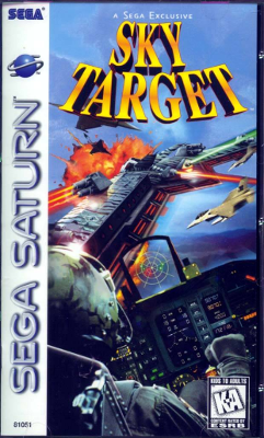 Front cover for Sky Target for the Sega Saturn.