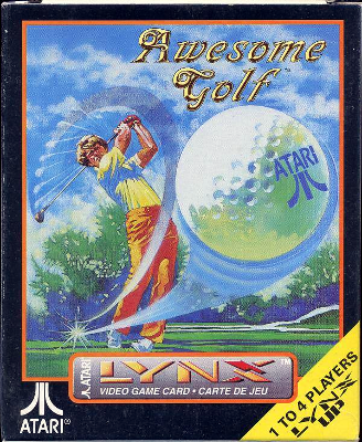 Front cover for Awesome Golf for the Atari Lynx.