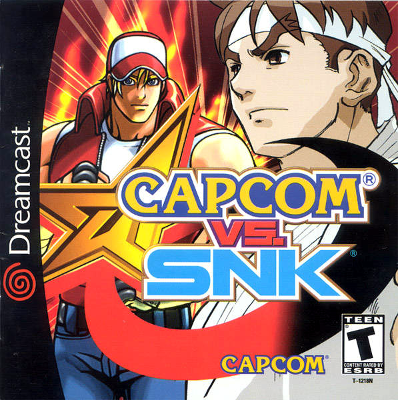 Front cover for Capcom Vs. SNK for the Sega Dreamcast.