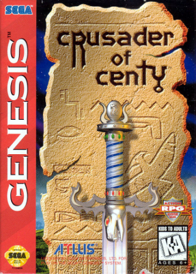 Front cover for Crusader of Centy for the Sega Genesis.