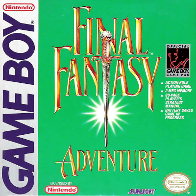 Front cover for Final Fantasy Adventure for the Nintendo Game Boy.