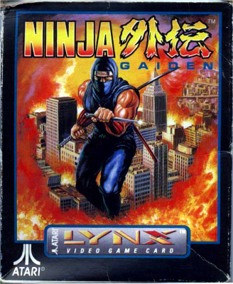 Front cover for Ninja Gaiden for the Atari Lynx.
