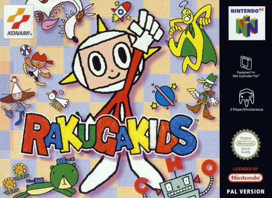 Front cover for Rakuga Kids for the Nintendo 64.