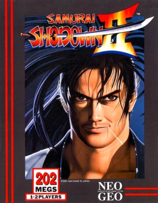 Front cover for Samurai Shodown II on the Neo Geo.
