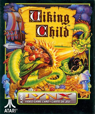 Front cover for Viking Child for the Atari Lynx.
