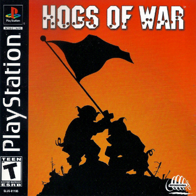 Front cover for Hogs of War for the Sony PlayStation.