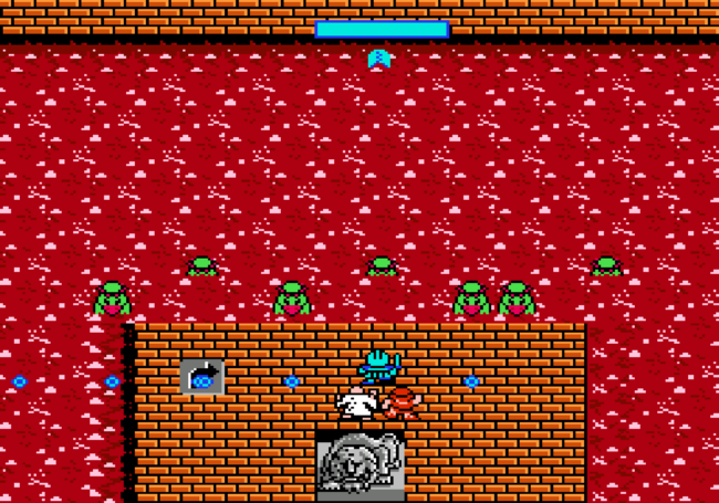 Three characters joined together in the final stage.