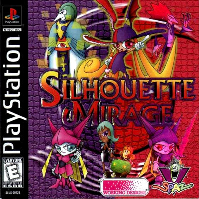 Front cover for Silhouette Mirage on the Sony PlayStation.