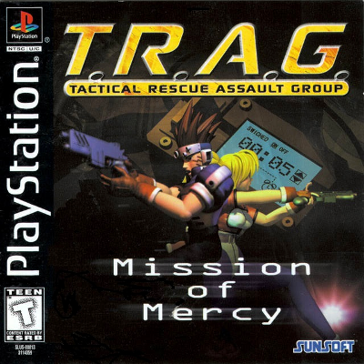 Front cover for T.R.A.G. Tactical Rescue Assault Group for the Sony PlayStation.