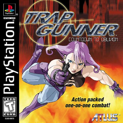 Front cover for Trap Gunner for the Sony PlayStation.