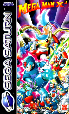 Front cover for Mega Man X3 for the Sega Saturn.