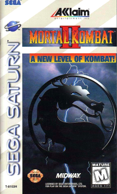 Front cover for Mortal Kombat II on the Sega Saturn.