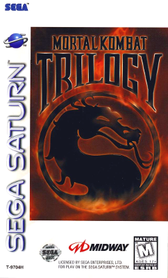 Front cover for Mortal Kombat Trilogy on the Sega Saturn.