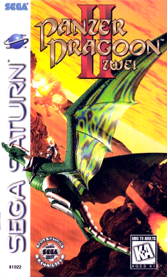 Front cover for Panzer Dragoon II: Zwei on the Sega Saturn.